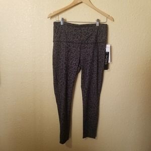 Vogo super high waisted leggings, gray leopard print,‎ size L